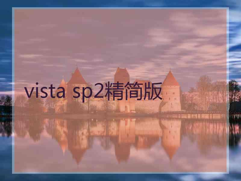 vista sp2精简版