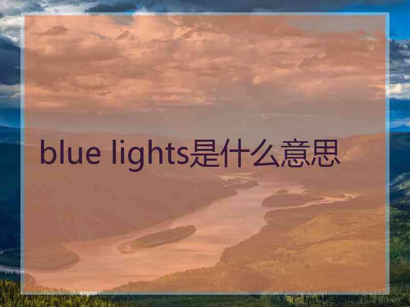 blue lights是什么意思