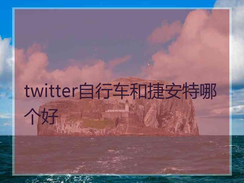 twitter自行车和捷安特哪个好