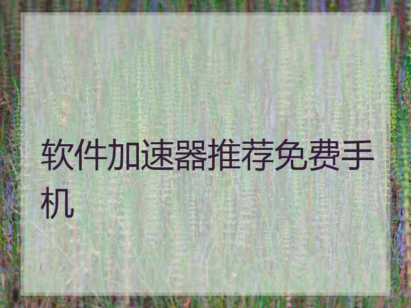 软件加速器推荐免费手机