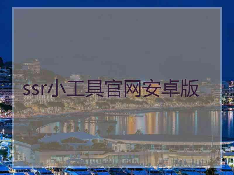 ssr小工具官网安卓版