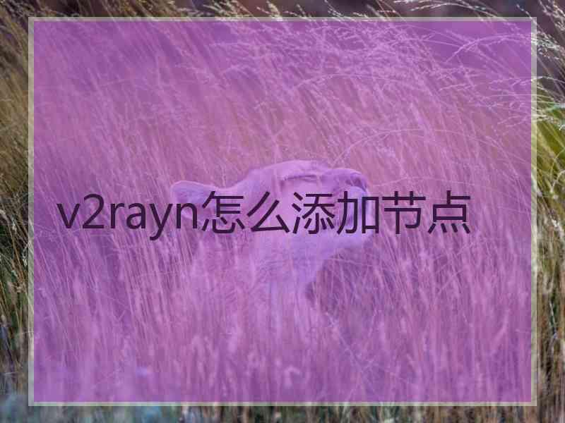 v2rayn怎么添加节点