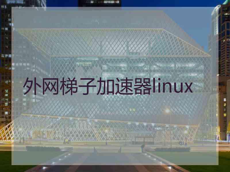 外网梯子加速器linux