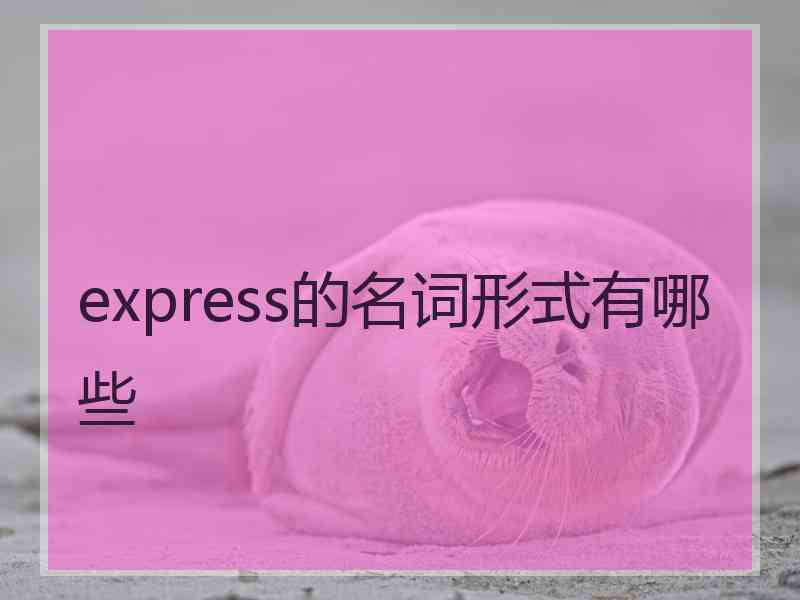 express的名词形式有哪些