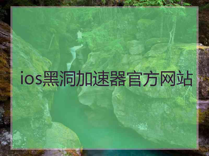 ios黑洞加速器官方网站