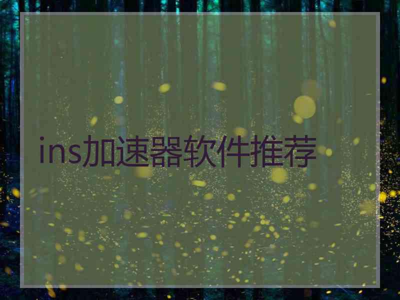 ins加速器软件推荐