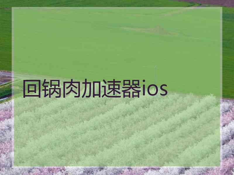 回锅肉加速器ios