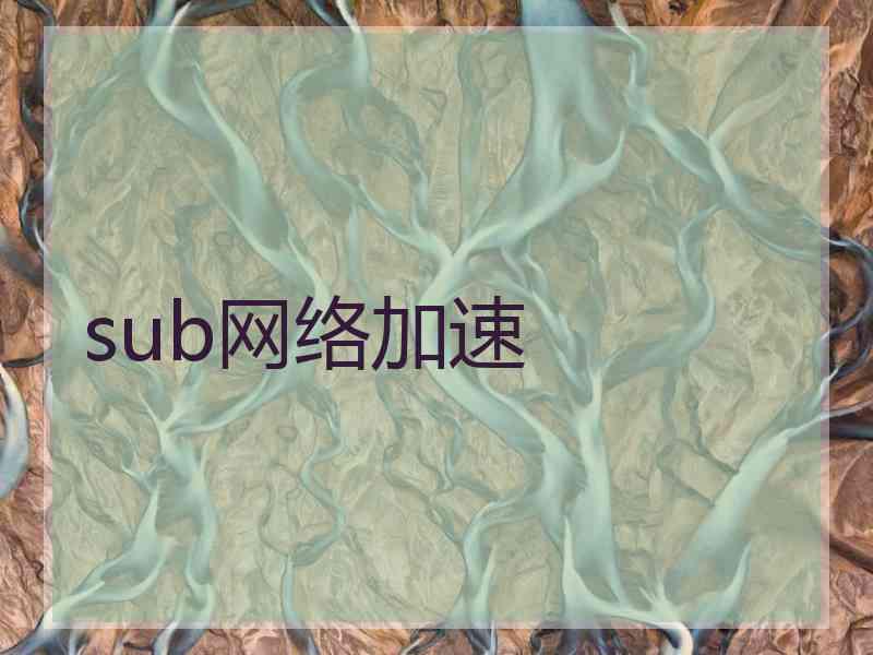 sub网络加速