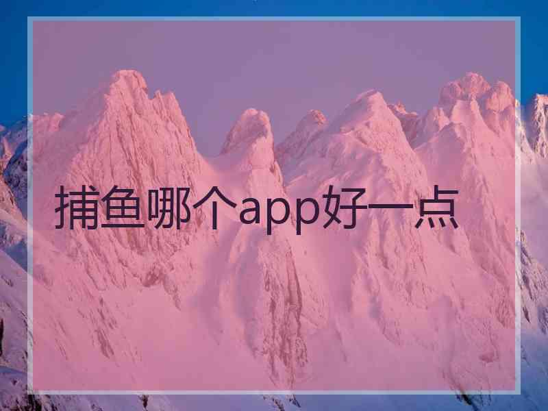 捕鱼哪个app好一点