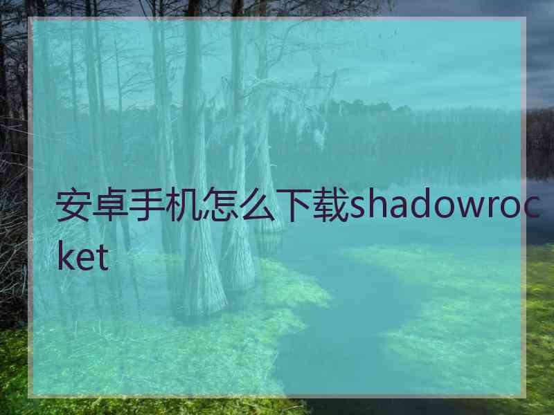 安卓手机怎么下载shadowrocket