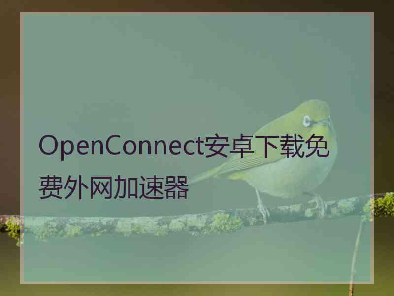 OpenConnect安卓下载免费外网加速器