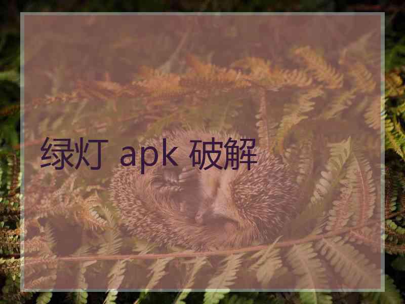 绿灯 apk 破解