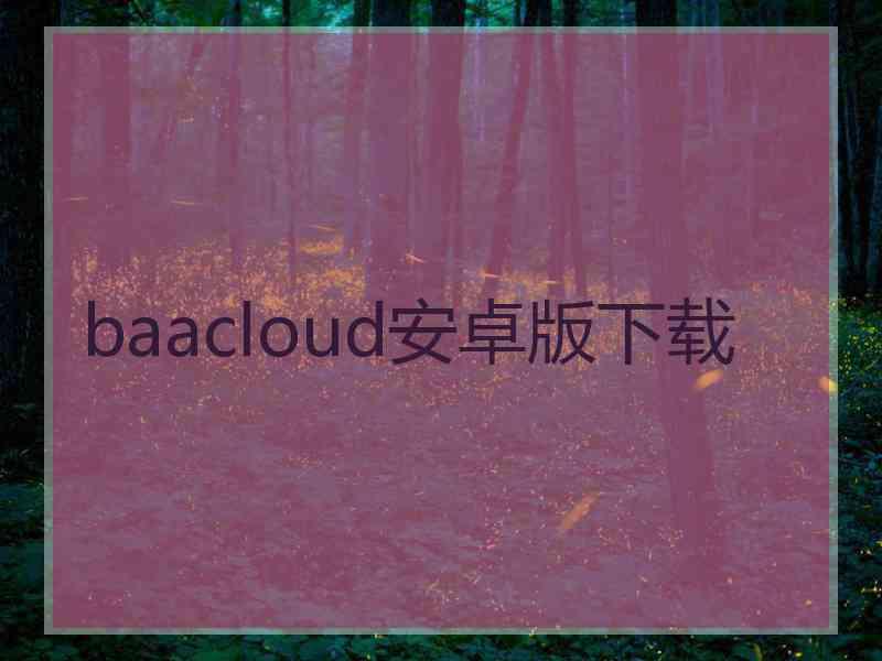 baacloud安卓版下载