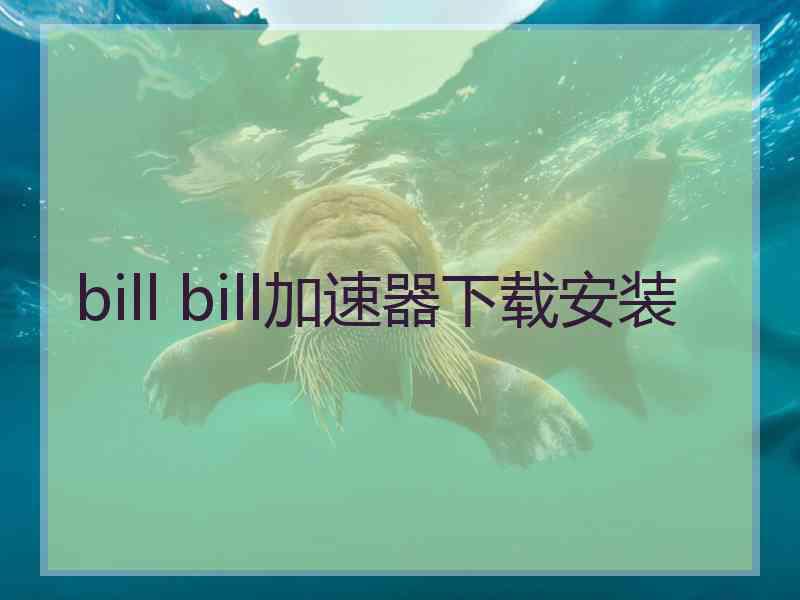 bill bill加速器下载安装