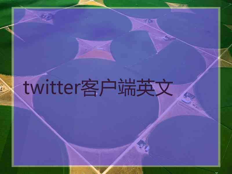 twitter客户端英文