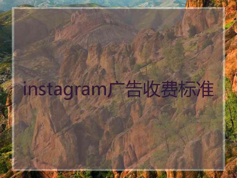 instagram广告收费标准