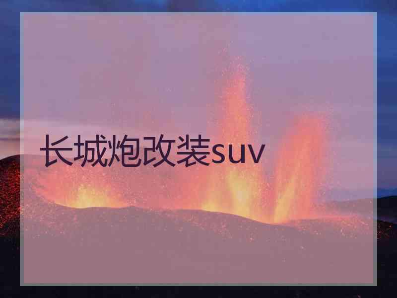 长城炮改装suv