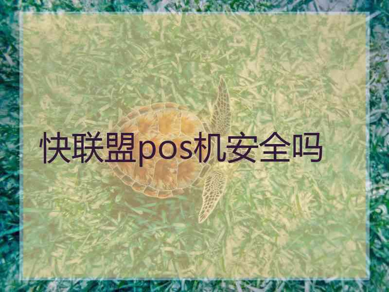 快联盟pos机安全吗