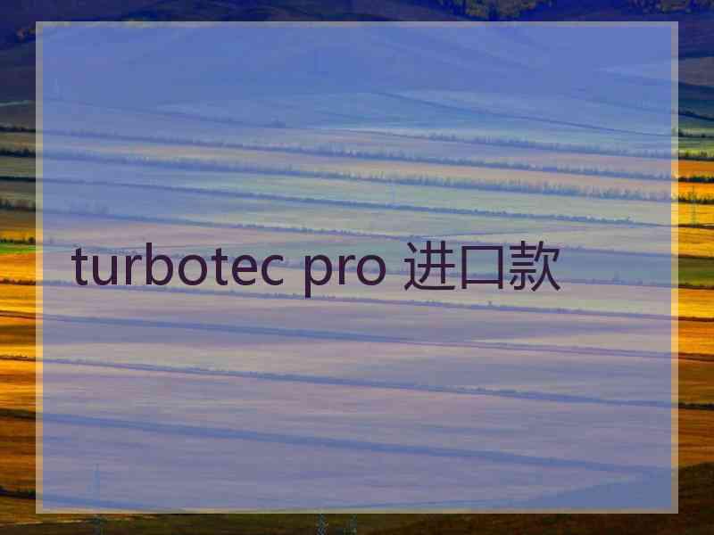 turbotec pro 进口款