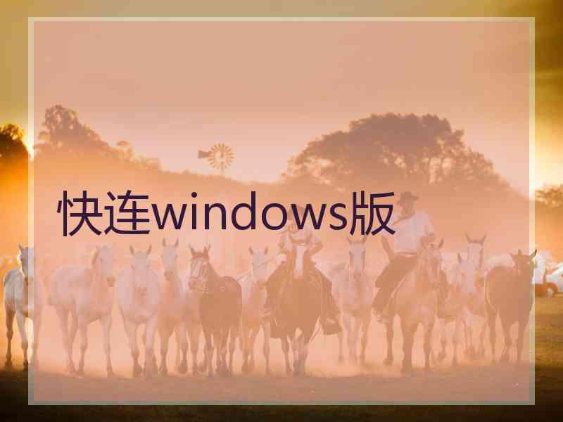 快连windows版