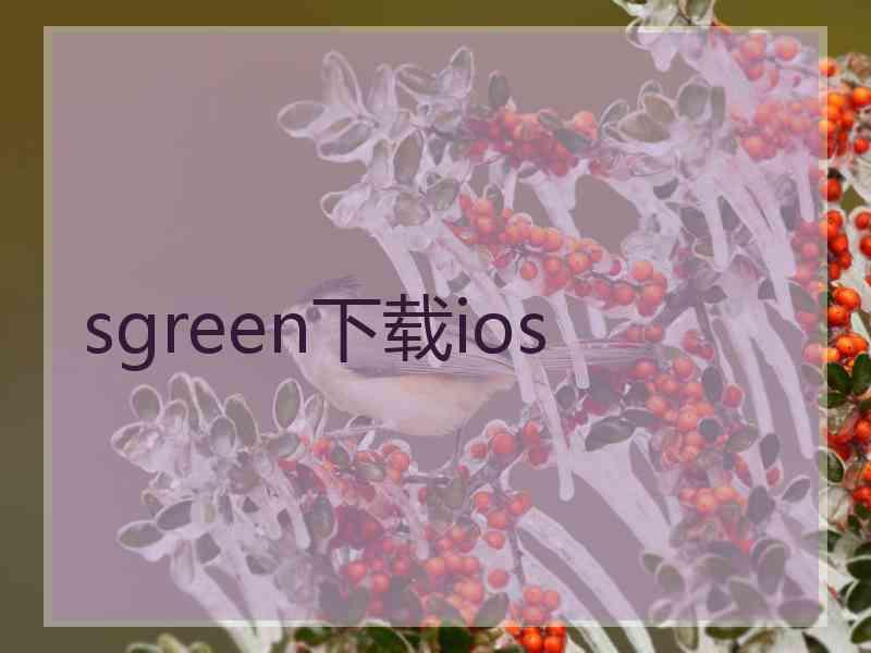 sgreen下载ios