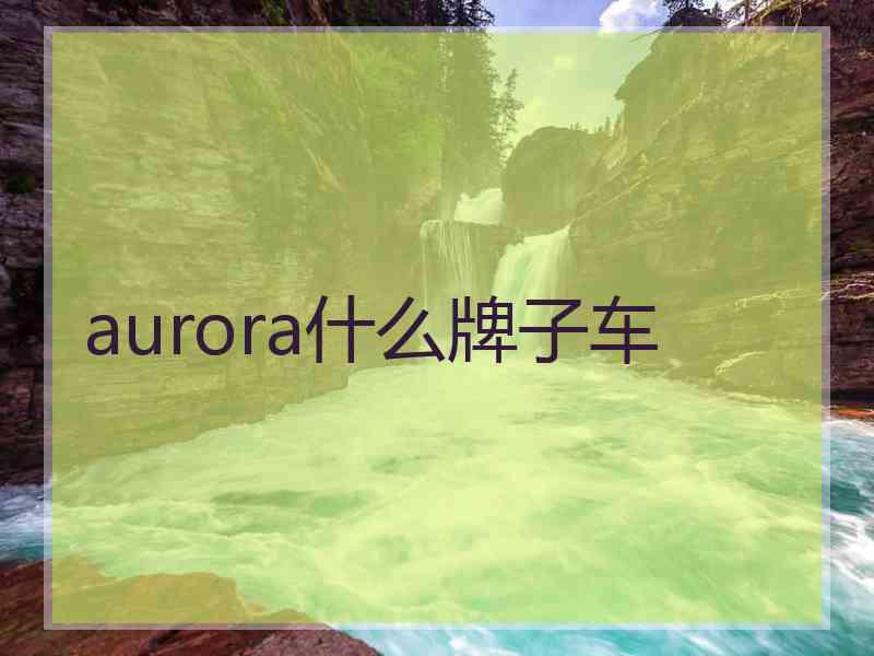 aurora什么牌子车