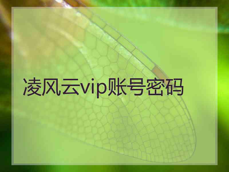 凌风云vip账号密码