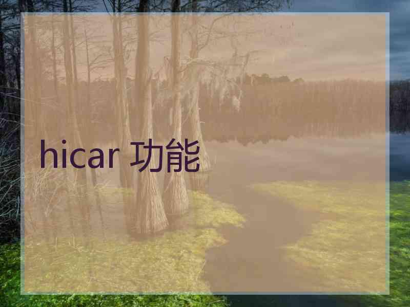 hicar 功能