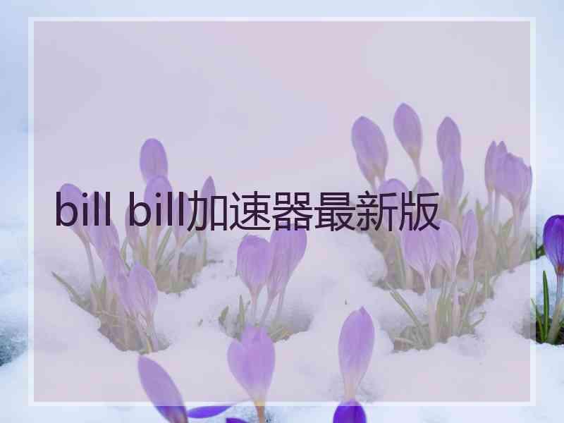 bill bill加速器最新版