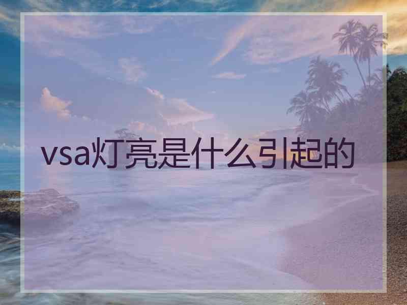 vsa灯亮是什么引起的