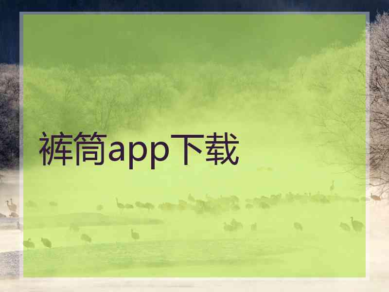 裤筒app下载