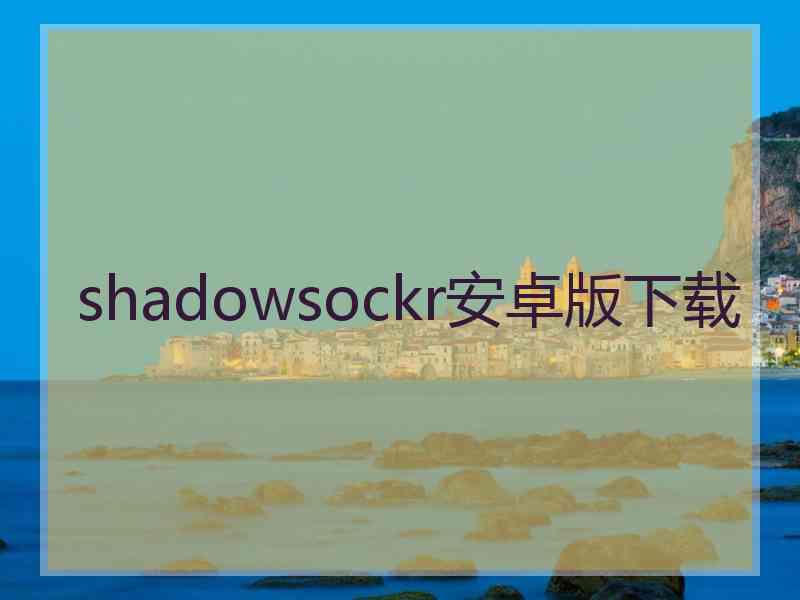 shadowsockr安卓版下载